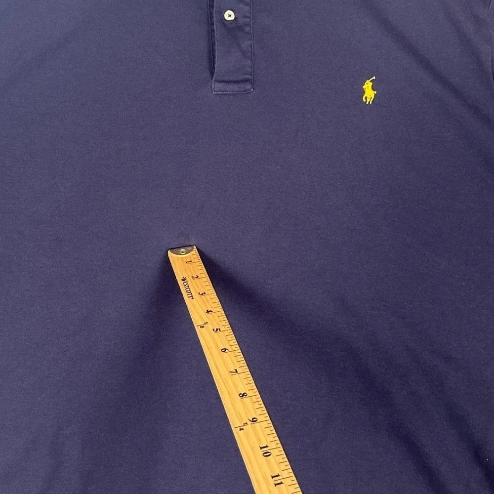 Polo Ralph Lauren Polo Shirt Mens 2XB Big Navy Blue Casual Rugby Short Sleeve